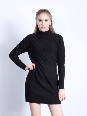 黑色波紋套頭針織女衫：修身顯瘦的時尚單品